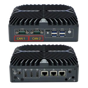 Mini PC Box PC 2xCAN BUS, 1xGPIOX4, 3xHDMI, 3xLAN, 2xCOM, 4xUSB, 1xSIM slot, 1xONOFF button, 1xDC12V for Industrial Automation, Robotics, IoT Gateways, Edge Computing, Machine Vision, AGV/AMR (HV-N307W)
